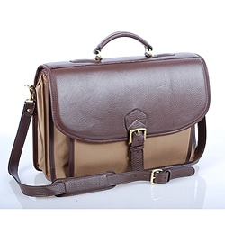 Aston Leather Ultralight Double-compartment Briefcase