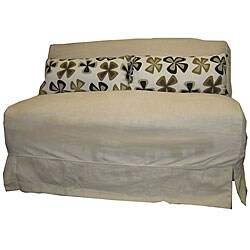 Stella Full-size Futon Sofa with Khaki Cover