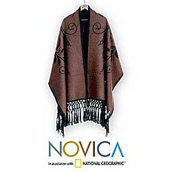 Wheat' Alpaca Wool Shawl (Peru)