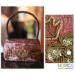 'Enchanted Ruby' Beaded Handbag (India)