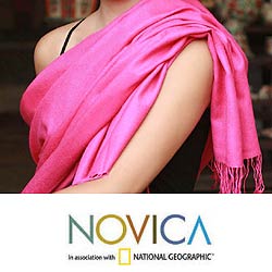Pashmina 'Mauve Paradise' Shawl (India)