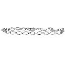 10k White Gold 1/2ct TDW Diamond Bracelet (H, SI1)