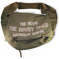 The Scoop News Distressed Diaper Bag in Green 