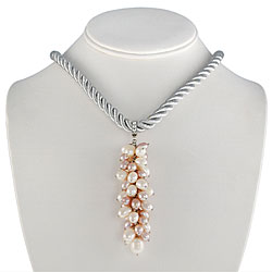 Maddy Emerson Pastel FW Pearl Twisted Necklace (5-9 mm)