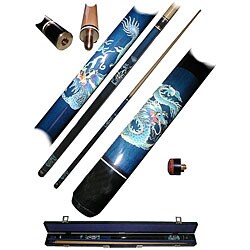 Blue Dragon Pool Cue with 6 Replacement Tips