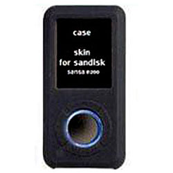 Black Silicone Skin Case for SanDisk Sansa E200