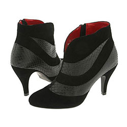JEFFREY CAMPBELL On Top Black Suede/Snake