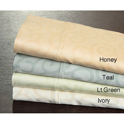Riviera Scroll 300 Thread Count Cotton Sheet Set