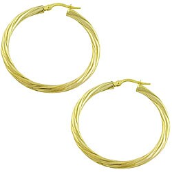 10k Yellow Gold 29-mm Hoop Earrings
