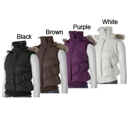 Ci Sono by Adi Embellished Hood Quilted Vest