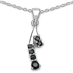Silver Genuine Sapphire 6-stone Necklace
