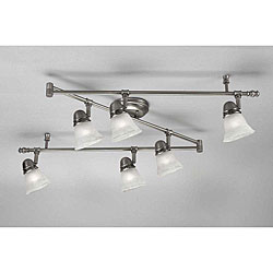 Antique Pewter 6-light Flush Rail