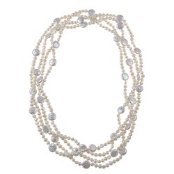 Cultured White Freshwater Pearl 100-inch Endless Necklace (5-11 mm)