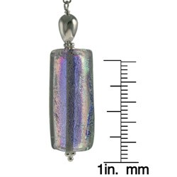 Murano Glass Irridescent Rainbow Stick Necklace