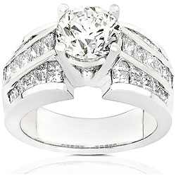18k Gold 2 5/8ct TDW Round Diamond Ring (I, SI3-I1)