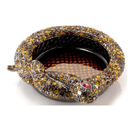 Kenneth Jay Lane Brown Crystal Snake Trinket Tray