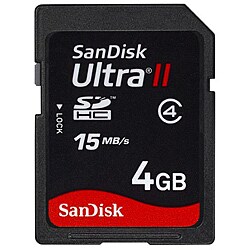 SanDisk 4GB Ultra II Secure Digital High Capacity Card (Bulk Packaging)