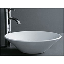 Round Cone Porcelain Bathroom Vessel Sink