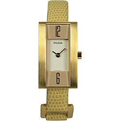 Pulsar Women's Dress Tan Leather Strap Watch