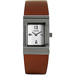 Pulsar Women's White Dial Cooper Leather Watch
