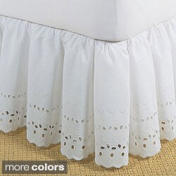 Ruffled Lauren Eyelet 18-inch Bedskirt