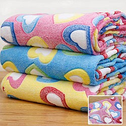 Microplush Heart Jacquard Throw Blanket