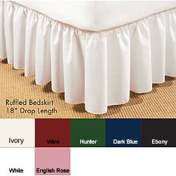 Poplin Ruffled 18-inch Bed Skirt
