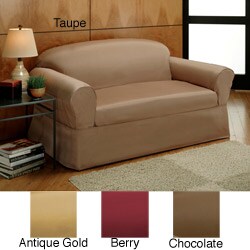 Coco Faux Silk Tailored Wrap Loveseat Slipcover