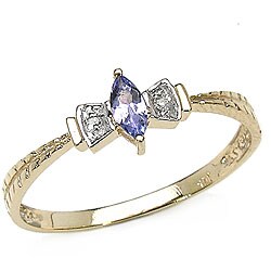 10k Gold Tanzanite Diamond Ring
