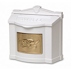 Gaines Wall Mount White Mailbox