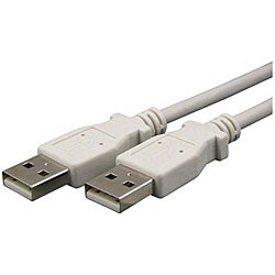 Type A to A M/M White 6-foot USB 2.0 Cable