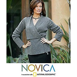 Alpaca Wool 'Mystic Weave' Cardigan (Peru)