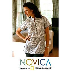 'Nature's Symphony' Women's Cotton Tunic (India)