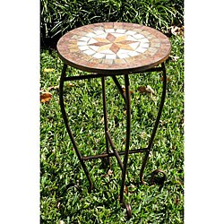 Iron/ Mosaic Round Plant Stand