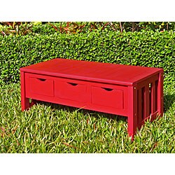 Large 3-drawer Acacia Bench 