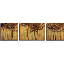 Amori 'Sunset Palms' Canvas 3-piece Art Set