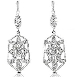 18k Gold 1/2ct TDW Round Diamond Earrings (H-I, SI)
