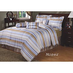 Moser 7-piece Striped Comforter Set
