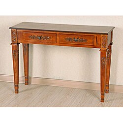 Carved Wood Straight-leg Table