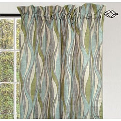 Onxy Waves Rod Pocket 84-inch Curtain Panel Pair
