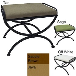 Iron and Microsuede Vanity Stool