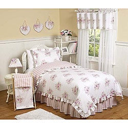 Shabby Chic Vintage Rose 3-piece Cotton Quilt Set