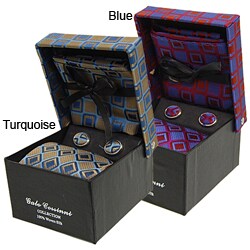 Galo Cossinni Diamond Pattern Silk Tie Gift Set
