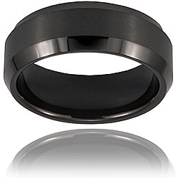 Black Tungsten Brushed and Polished Band (8 mm)