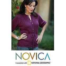 Alpaca Wool 'Highland Elegance' Sweater (Peru)