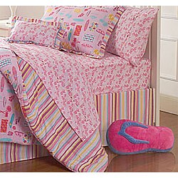 Hawaiian Surf Pink Pillows (Set of 2)