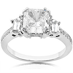 Platinum 1 3/4ct TDW Princess-cut Diamond Ring (F, I1)