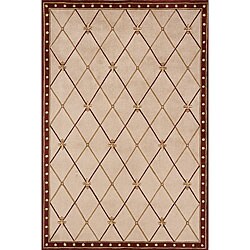 Hand-tufted Red Wool Rug (5' x 7'9)