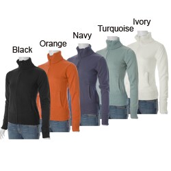 Barclay Square Women's Zip-front Turtleneck Cardigan