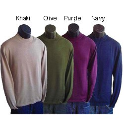 Anthology Men's Silk/ Cotton High Crewneck Sweater